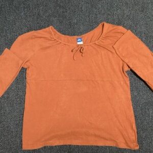 Old Navy Rust Long Sleeve Top